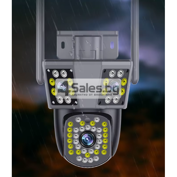 IP18 Тройна камера за наблюдение, работи с WiFi, 9 MP,Ultra HD 3