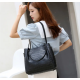 Комплект от дамски чанти в черен цвят, с кроко ефект, Bag112 2 — 4sales Комплект от дамски чанти в черен цвят, с кроко ефект, Bag112 2