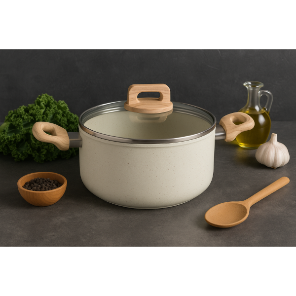 Тенджера Voltz Nice OV54418E20, OV54418E24, Кован алуминий, Мраморно покр., Индукция