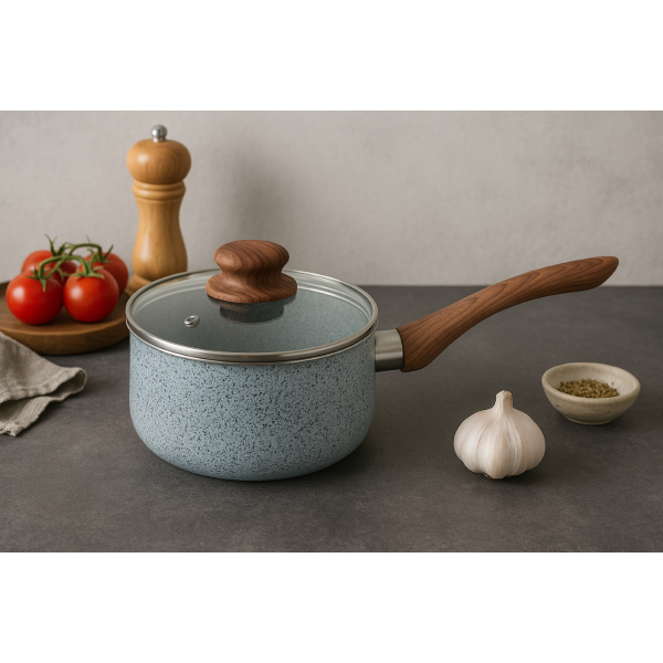 Касерола с капак Voltz OV51321J18 Siena, 2л., Мраморно каменно керамично покритие 3