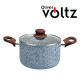 Тенджера Voltz OV51318J20D, OV51318J22D, OV51318J24D Siena, Дълбока, Мраморно каменно керамично покритие, Светло сив 3