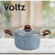 Тенджера Voltz OV51318J20D, OV51318J22D, OV51318J24D Siena, Дълбока, Мраморно каменно керамично покритие, Светло сив 4