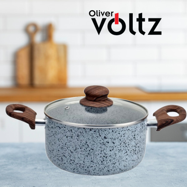 Тенджера Voltz OV51318J22, OV51318J24, OV51318J26 Siena, Мраморно каменно керамично покритие 2
