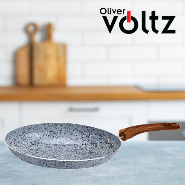 Тиган за палачинки Voltz OV51322J24, OV51322J26 Siena, Мраморно каменно керамично покритие, Светло сив 5