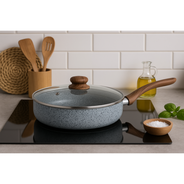 Тиган с капак Voltz OV51319J24CD, OV51319J26CD Siena, Дълбок, Мраморно каменно керамично покритие 2
