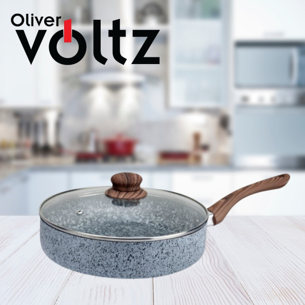 Тиган с капак Voltz OV51319J24CD, OV51319J26CD Siena, Дълбок, Мраморно каменно керамично покритие 4