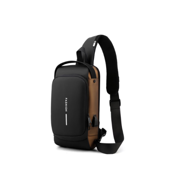 Мъжка чанта за през рамо, Crossbody, с USB поддръжка за зареждане, джоб против кражба, водоустойчивa 5
