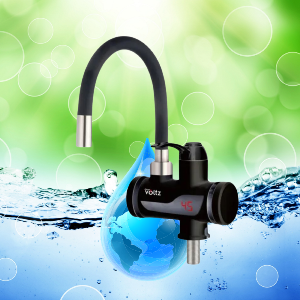 Нагревател за вода Voltz - За стена или плот, 3300W, Черен OV57100I/OV57100IW 4