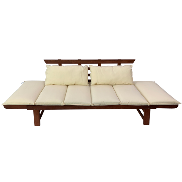 Диван Muhler Meranti с матрак и възглавница BEIGE