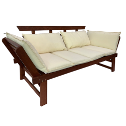 Диван Muhler Meranti с матрак и възглавница BEIGE