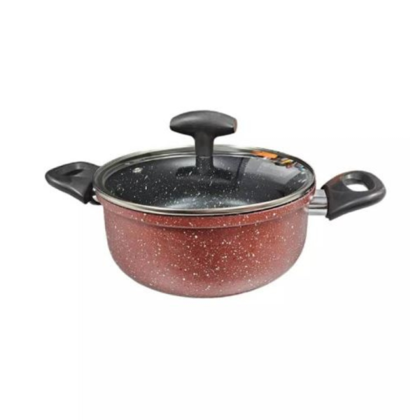 Тенджера Rosberg R51318G22D, Мраморно незалепващо покритие, Индукция