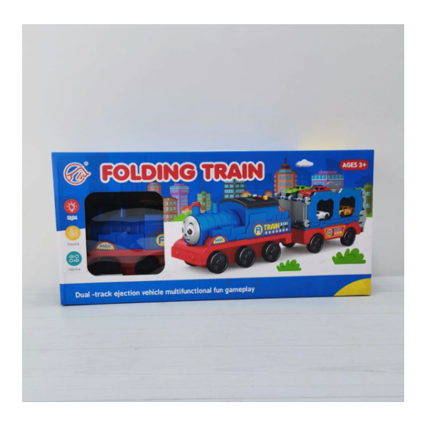 Интерактивно влакче със звук и светлини FOLDING TRAIN 3