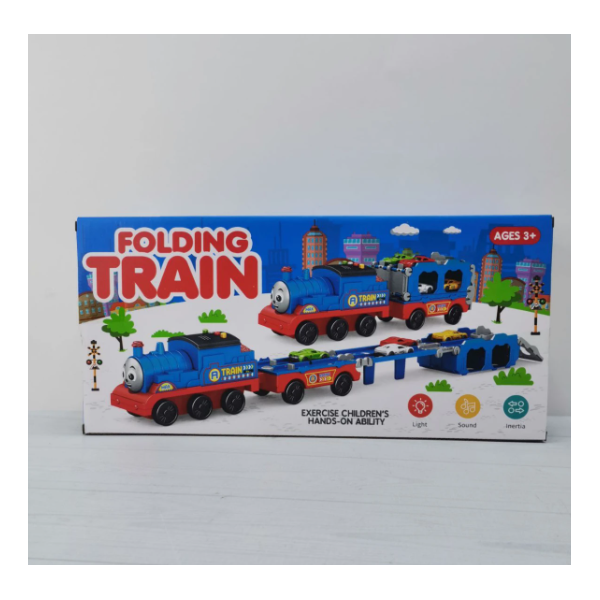 Интерактивно влакче със звук и светлини FOLDING TRAIN 1