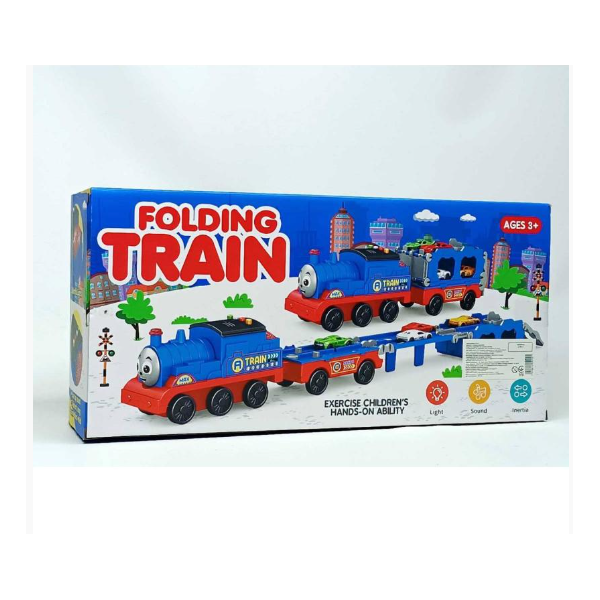 Интерактивно влакче със звук и светлини FOLDING TRAIN