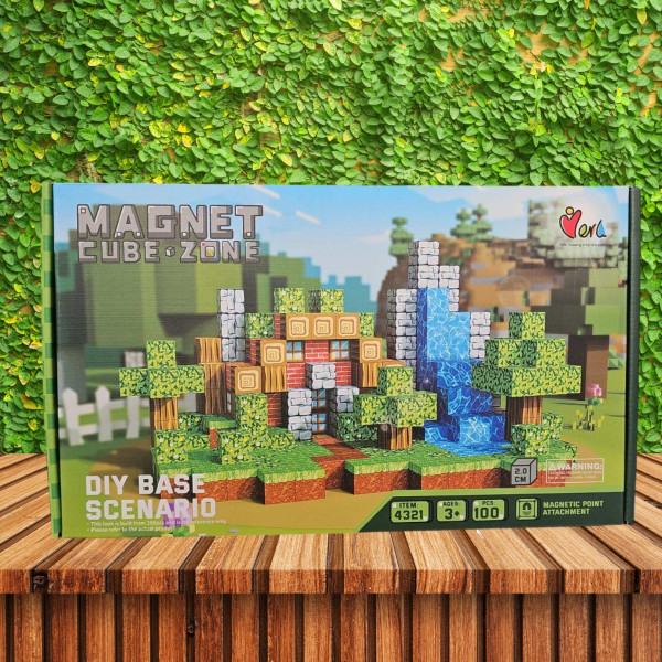 Магнитен конструктор с кубчета, 100 части, Magnet Cube Zone – DIY Base Scenario 4 — 4sales Магнитен конструктор с кубчета, 100 части, Magnet Cube Zone – DIY Base Scenario 4