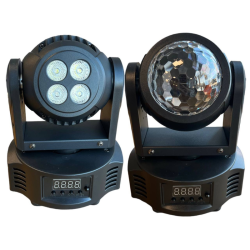 Мини LED 2в1 прожектор с движеща се глава