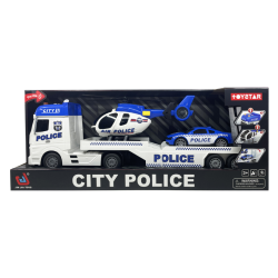 Автовоз с полицейски коли и хеликоптер, "City Police Transporter"