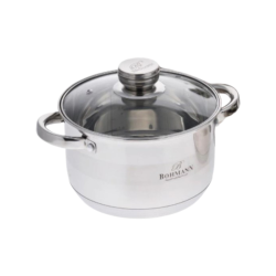 Тенджера от неръждаема стомана Bohmann BH 06-375-24/06-375-26. , с капак и термо дъно