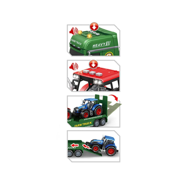 Комплект автовоз FARM с трактори със звук и светлина ToyStar 2