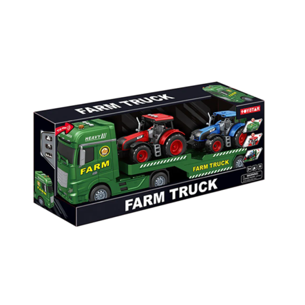 Комплект автовоз FARM с трактори със звук и светлина ToyStar 3