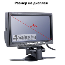 Монитор за кола с 7 инча LCD дисплей, HD 800 x 480 p и 2 AV изхода PK LCD2 18