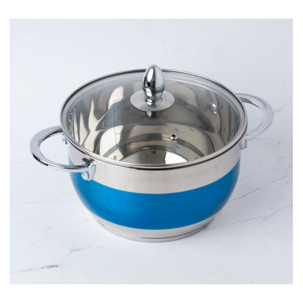 Комплект тенджери Bohmann BH 1818-08-AL – 8 части от висококачествена неръждаема стомана в елегантен син дизайн 5