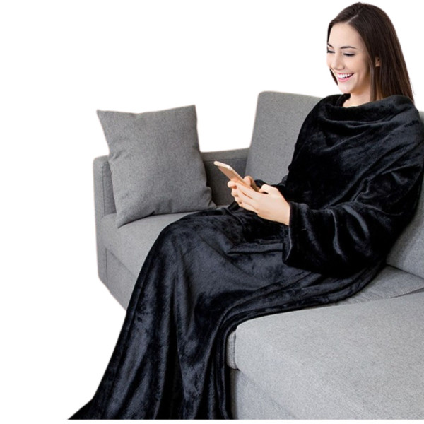 Плюшено одеяло с ръкави XXL – 145 х 195 см 1 — 4sales Плюшено одеяло с ръкави XXL – 145 х 195 см 1