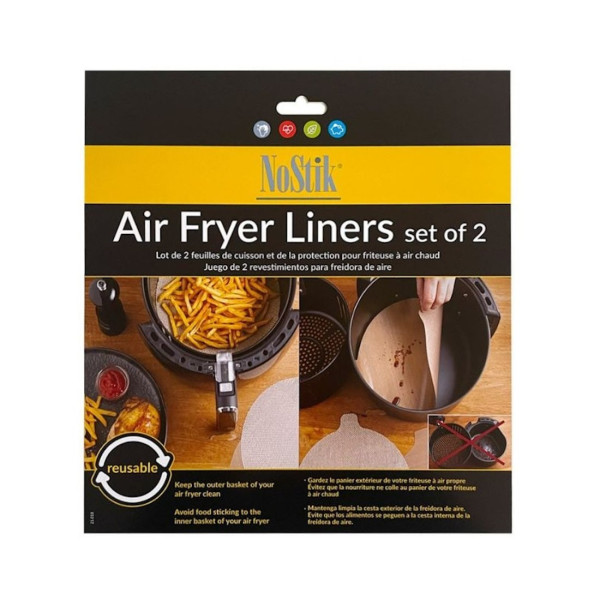 Подложка за Air Fryer 2бр. NoStik 1EEE774, Кръгла до 260°, кафяв, в плик 8 — 4sales Подложка за Air Fryer 2бр. NoStik 1EEE774, Кръгла до 260°, кафяв, в плик 8
