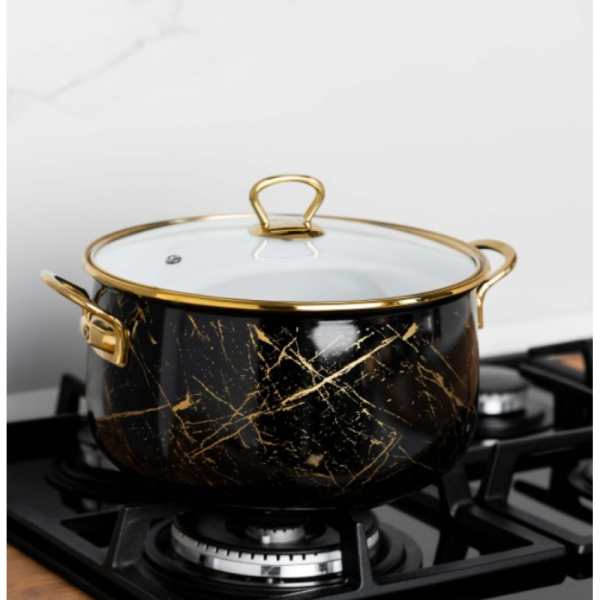 Тенджера Goldmann GM 8017-24, емайл, индукция 5