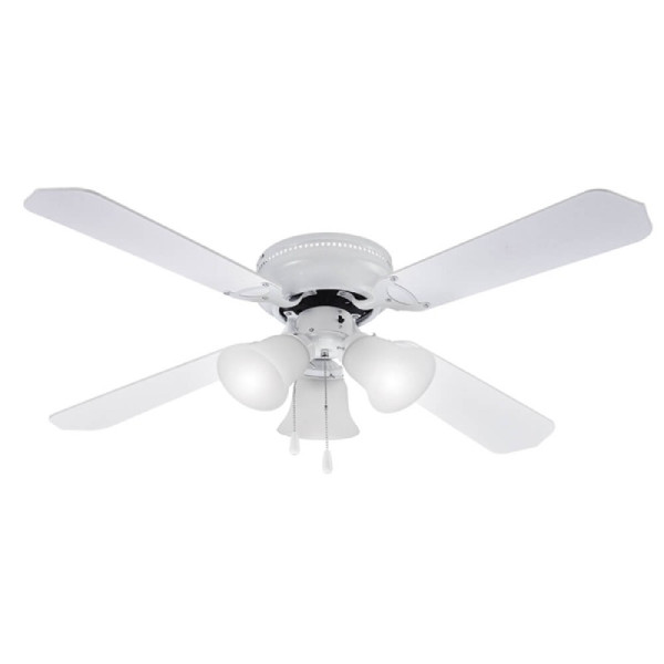 Таванен вентилатор с осветление Muhler MCF4262W N – 107 см, 4 перки, 3xE27, 55W, MDF 1