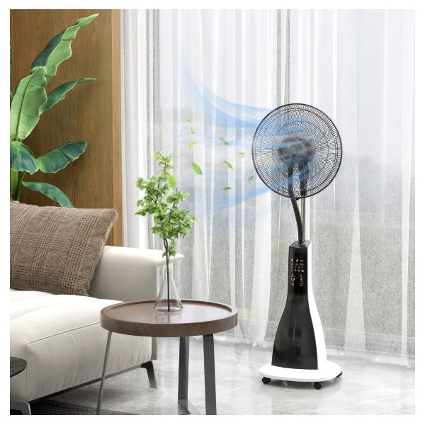 Вентилатор с водна мъгла Diplomat DX-66, 90W 16" мултифункционален, LED, дистанционно управление