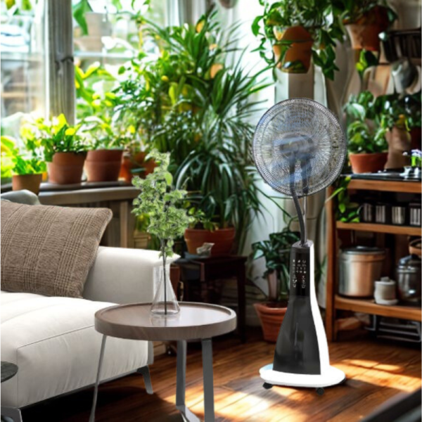 Вентилатор с водна мъгла Diplomat DX-66, 90W 16" мултифункционален, LED, дистанционно управление