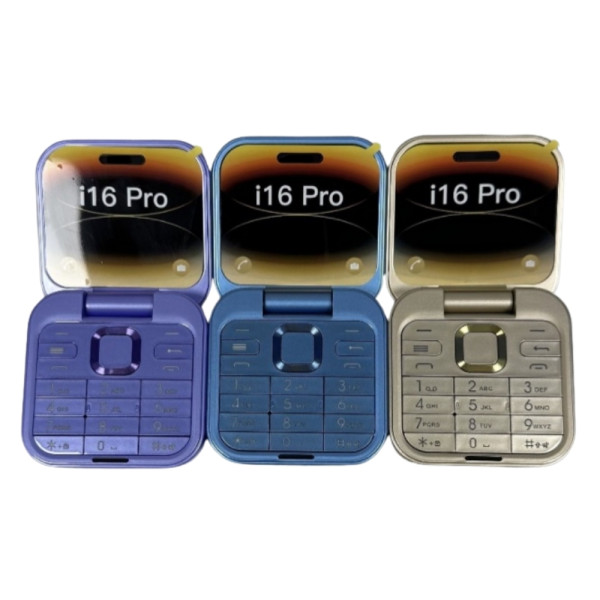 Сгъваем мобилен телефон i16 Pro – 2 SIM, камера, фенерче, FM радио 8