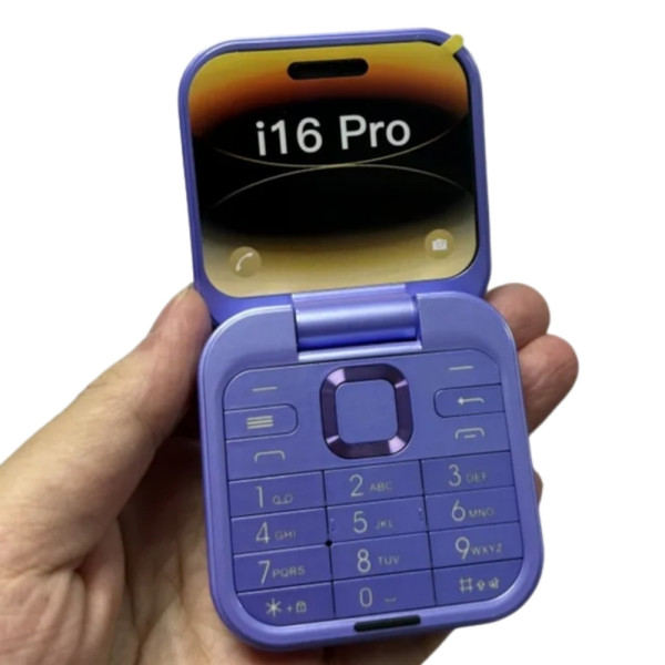 Сгъваем мобилен телефон i16 Pro – 2 SIM, камера, фенерче, FM радио 11