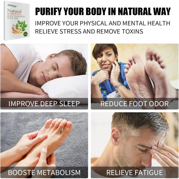 Детокс лепенки за крака с пелин и джинджифил Natural Wormwood Body Cleansing Foot Pads