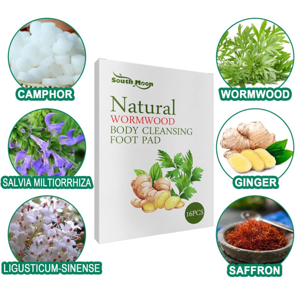 Детокс лепенки за крака с пелин и джинджифил Natural Wormwood Body Cleansing Foot Pads