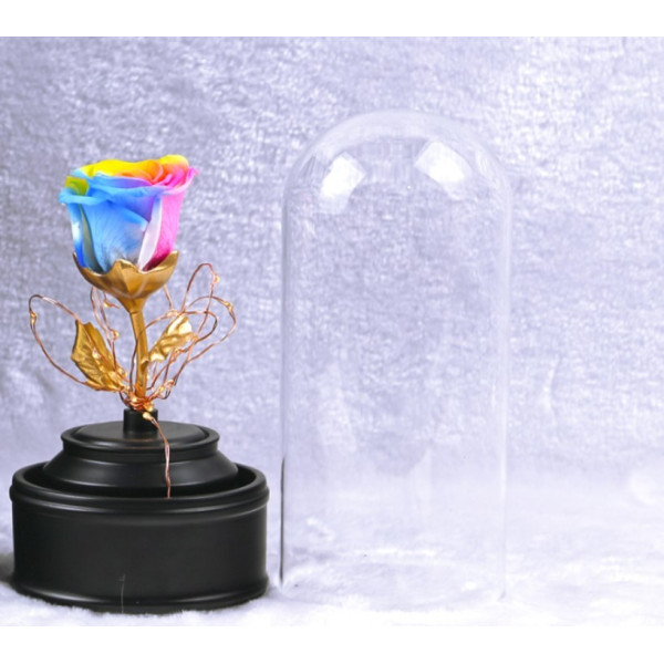 Вълшебна неувяхваща роза в стъкленица с LED светлина YSH J