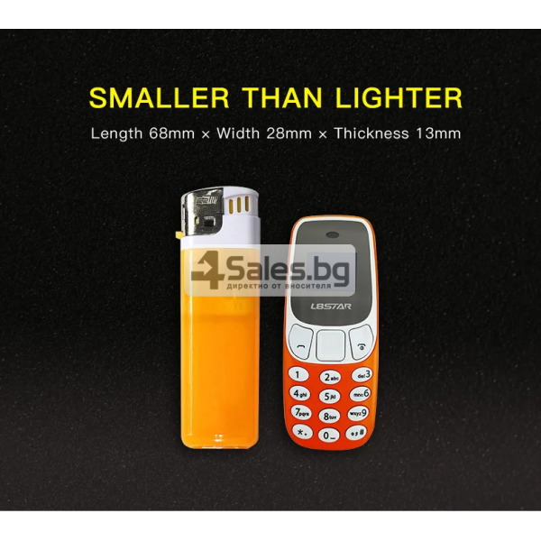 Мини GSM мобилен телефон L8STAR BM10, двусимов, Bluetooth, 2G, 0.66-инчов екран Dual SIM 2