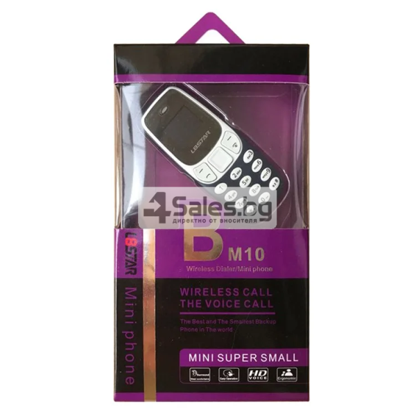 Мини GSM мобилен телефон L8STAR BM10, двусимов, Bluetooth, 2G, 0.66-инчов екран Dual SIM 5