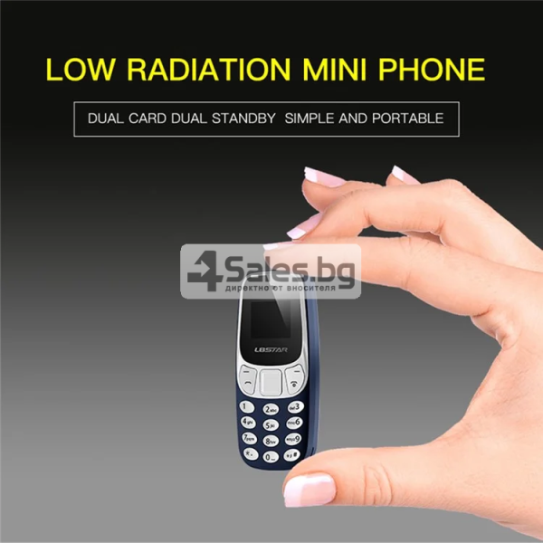 Мини GSM мобилен телефон L8STAR BM10, двусимов, Bluetooth, 2G, 0.66-инчов екран Dual SIM 6
