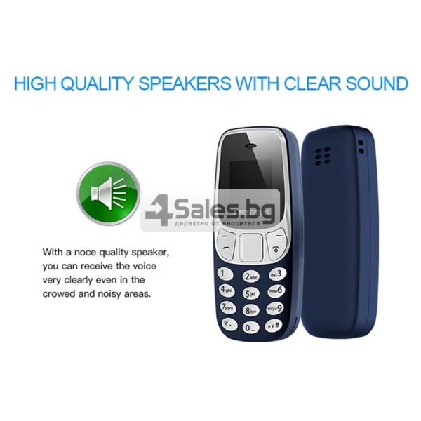 Мини GSM мобилен телефон L8STAR BM10, двусимов, Bluetooth, 2G, 0.66-инчов екран Dual SIM 10