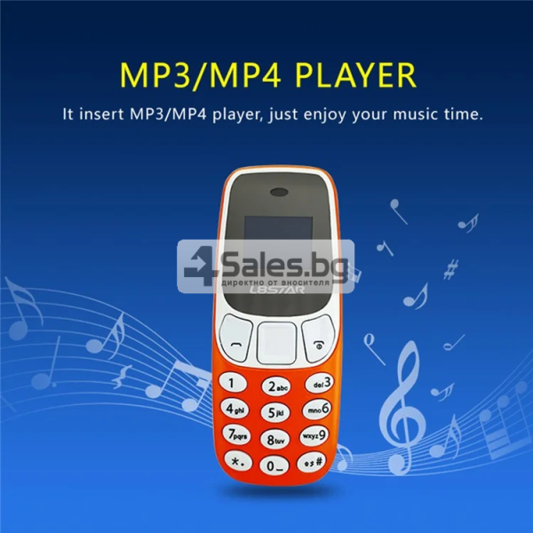 Мини GSM мобилен телефон L8STAR BM10, двусимов, Bluetooth, 2G, 0.66-инчов екран Dual SIM 16