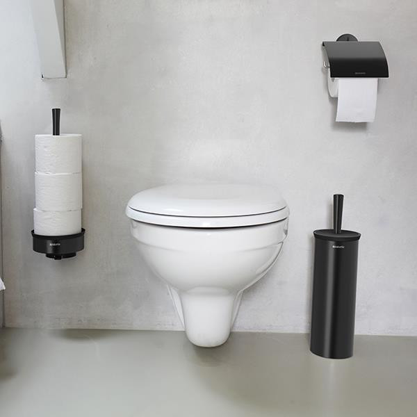 Държач за тоалетна хартия Brabantia ReNew Matt Black или Platinum 3 — 4sales Държач за тоалетна хартия Brabantia ReNew Matt Black или Platinum 3