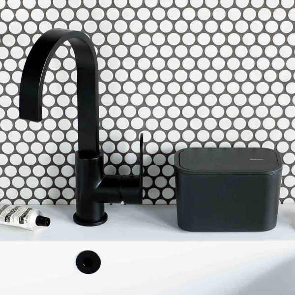 Елегантно кошче за баня Brabantia MindSet Dark Grey / White 10 — 4sales Елегантно кошче за баня Brabantia MindSet Dark Grey / White 10