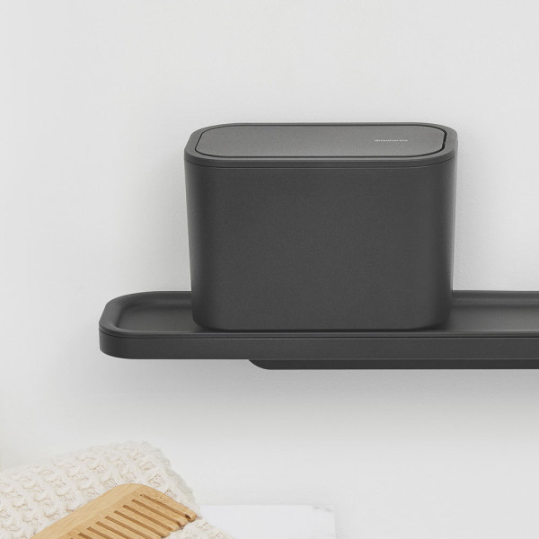 Елегантно кошче за баня Brabantia MindSet Dark Grey / White 12 — 4sales Елегантно кошче за баня Brabantia MindSet Dark Grey / White 12