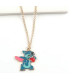 Детско колие Stitch с метална висулка, позлатена верижка 4