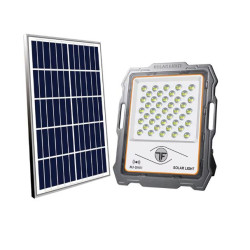Мощен LED соларен прожектор с дистанционно, 300W, 236 LED, IP67 – Автономно осветление до 200 м²