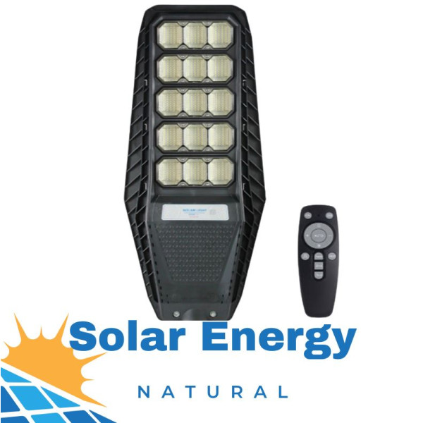 Соларна лампа с дистанционно управление – 100W/200W/300W, студено бяла светлина 6400K 5