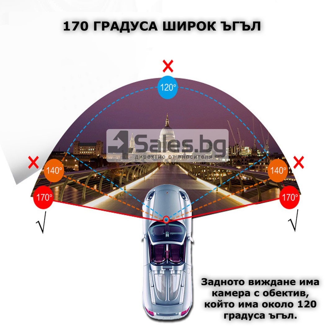 Видеорегистратор тип огледало за задно виждане DVR JPG 1080 P -8Mpx AC25 10
