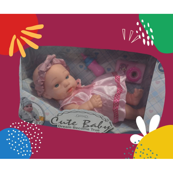 Кукла бебе момиче "Cute Baby – Dream Become True" за деца 3+ години